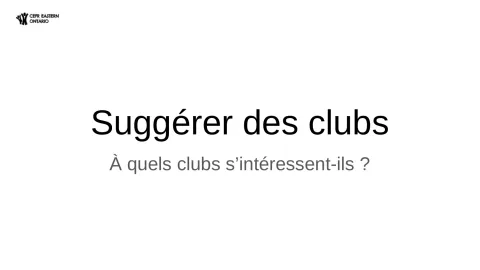 Slideshow - Suggérer des clubs parascolaires