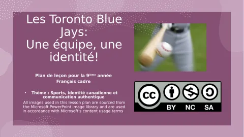 Les Toronto Blue Jays : une équipe, une identité ! (9e année)