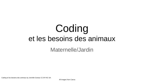 Coding - Les besoins des animaux