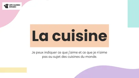 Donner ses impressions sur les cuisines du monde - Présentation
