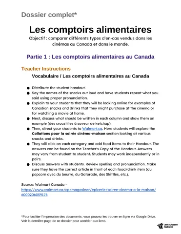 Dossier - Les comptoirs alimentaires : Canada et autour du monde