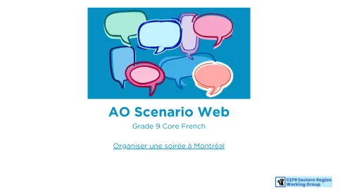 AO Scenario Web - Organier une soirée à Montréal - Grade 9 French