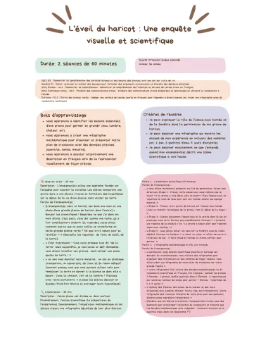 L’éveil du haricot : enquête visuelle et scientifique