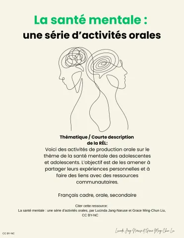 La santé mentale: une série d'activités orales 