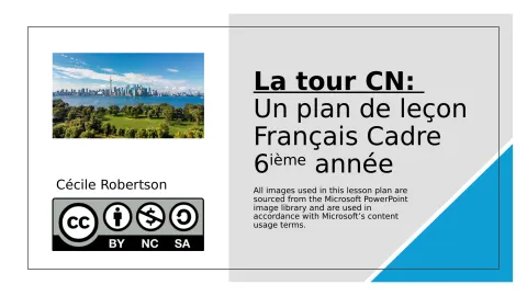 La tour CN (6e année) – plan de leçon