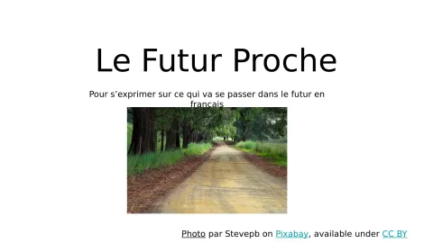 Le futur proche