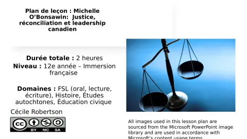 Michelle O’Bonsawin : justice, réconciliation et leadership canadien (12e)