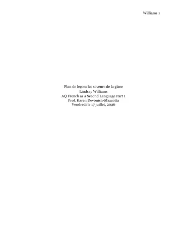 Les saveurs de la glace et les sondages - Grade 5 Core French Lesson Plan