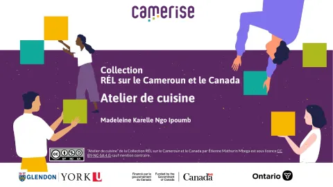Collection RÉL sur le Cameroun et le Canada. Atelier de cuisine PDF
