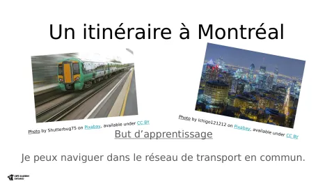 Un itinéraire à Montréal : Présentation