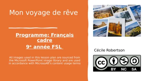 Mon voyage de rêve (9e année FSL)